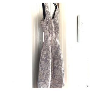 Oscar de la Renta, couture dress, sz 10, dove grey